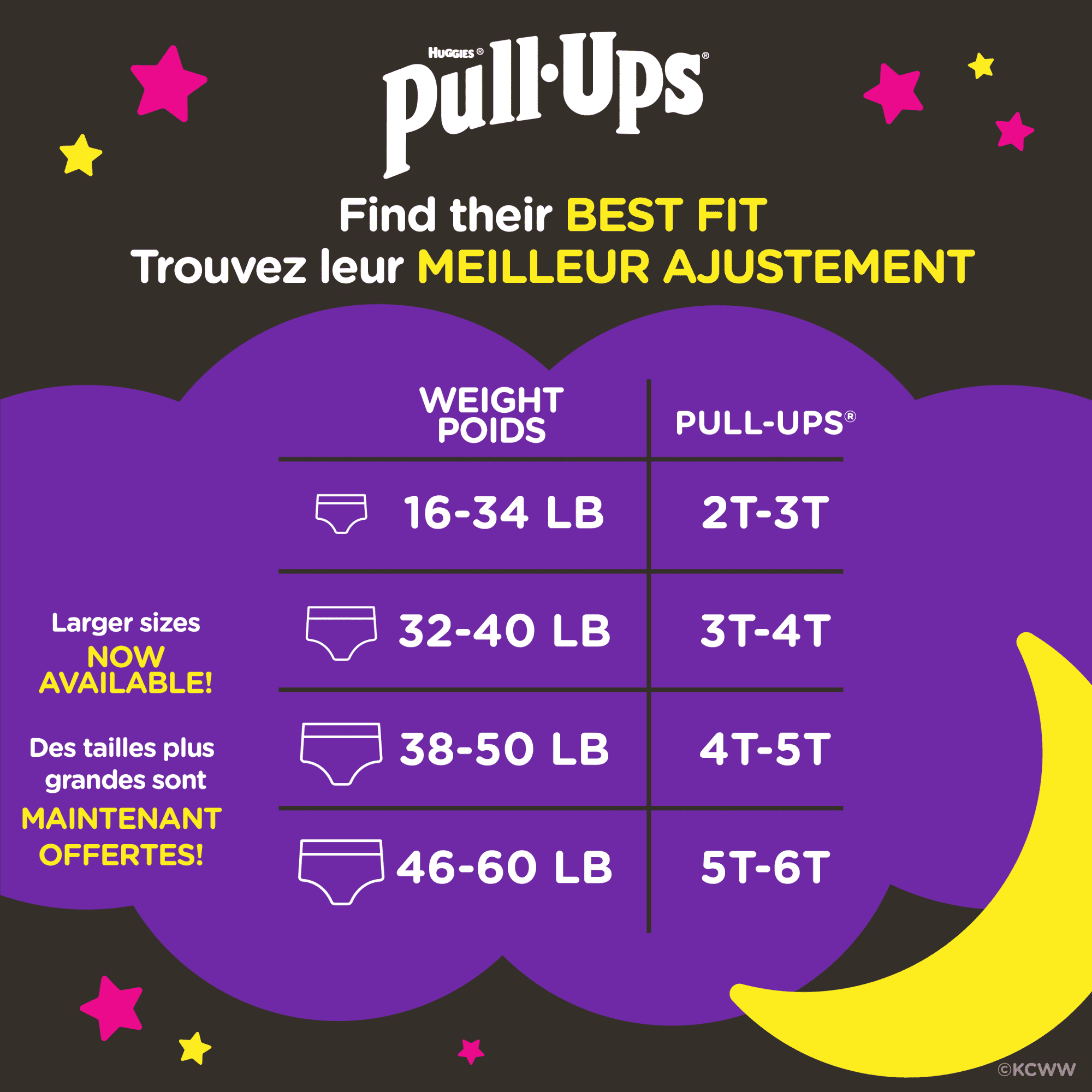 Pull-Ups Girls' Night-Time Potty Training Pants, 3T-4T (32-40 lbs), 108 Ct