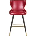 thumbnail image 3 of Meridian Furniture Hendrix Red Faux Leather 28" Bar Stool (Set of 2), 3 of 5