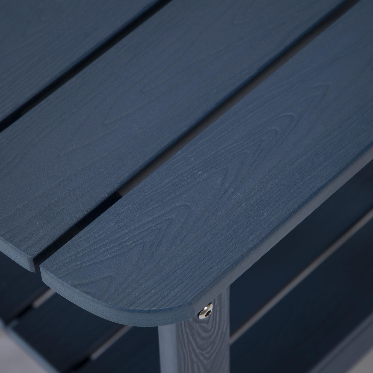 Backyard Lifestyles Outdoor Side Table with Shelf - Polycarbonate - Navy Blue