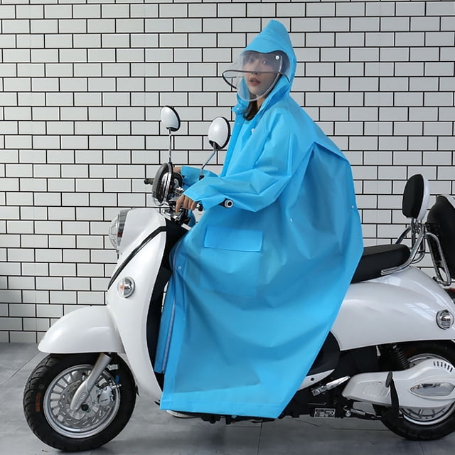 Agiferg Long Transparent Hommes Femmes Veste à Capuche Imperméable Imperméable Manteau de Pluie