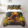 thumbnail image 2 of YST 3D Lizard 7-Piece Comforter Set, King Size Botanical Plants Bedding, Wild Animal Theme, 2 of 4