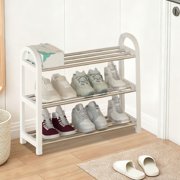 Chmadoxn Shoe Rack for Closet Multi-Tier Home Shoe Rack Concise Entryway Shoe Rack For Student Dorms Multi-Functional Shoe Storage Rack Plastic Three Tier Shoe Rack