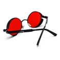 thumbnail image 3 of lionlar Circle Round Sunglasses Men Women Goggles Round Lens Protection Black Red, 3 of 4