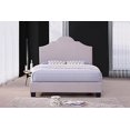 thumbnail image 1 of ViscoLogic SUNLIGHT Linen Fabric Upholstered Platform Bed (King), 1 of 3