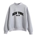 thumbnail image 1 of HNMKIU Women's Tops Autumn Winter O Neck Solid Color Printed Long Sleeve Pullover Sweatshirt, 1 of 4