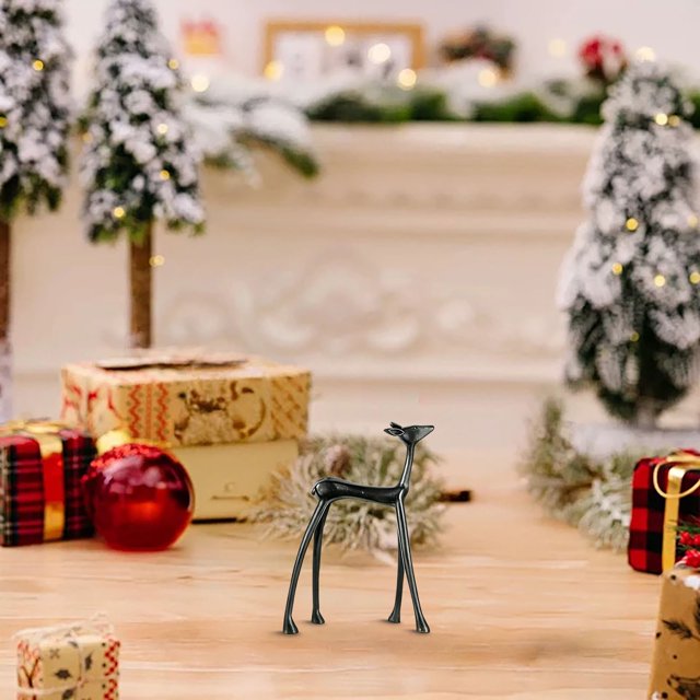 EGNMCR Home Decor, Room Decor, Wall Decor European-style Imitation Metal Deer Statue For Entryway Decor Deer Desktop