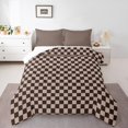 thumbnail image 2 of Erosebridal Checkered Gingham Bedding Full Comforter Set, Colorful Down Comforter, Rectangle Geometry Decor, 3-Piece, 2 of 8