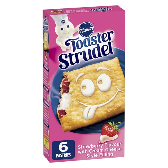 Toaster Strudel Saveur de fraises avec garniture de style fromage à la crème de Pillsbury 6 pâtisseries, 326 g