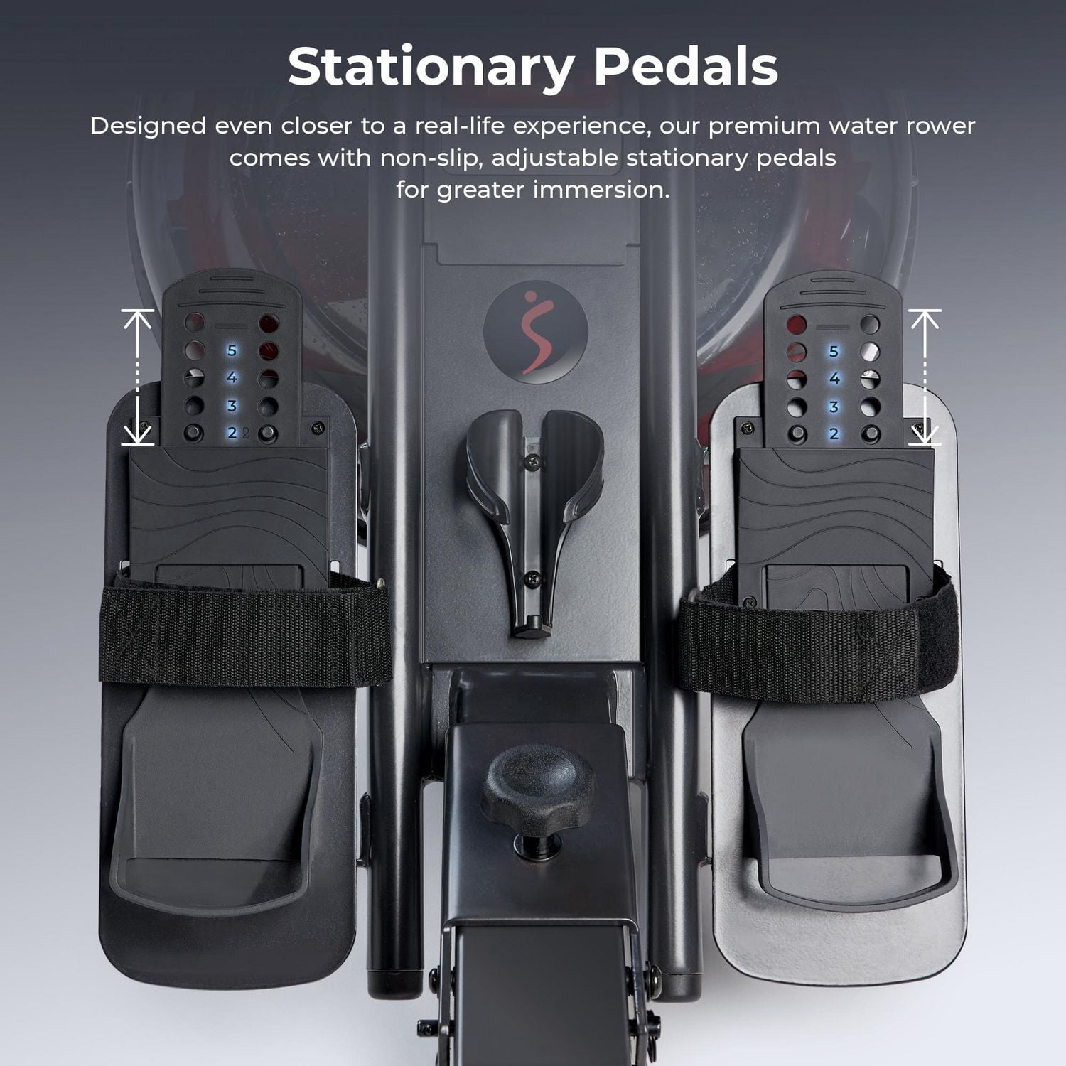 **Rameur à Eau Intelligent Phantom Hydro Sunny Health & Fitness**, avec Résistance Dynamique en Temps Réel, Capacité de 300 LB, Pliable, Connexion Bluetooth et Rail Extra Long – Modèle **SF-RW5910SMAR