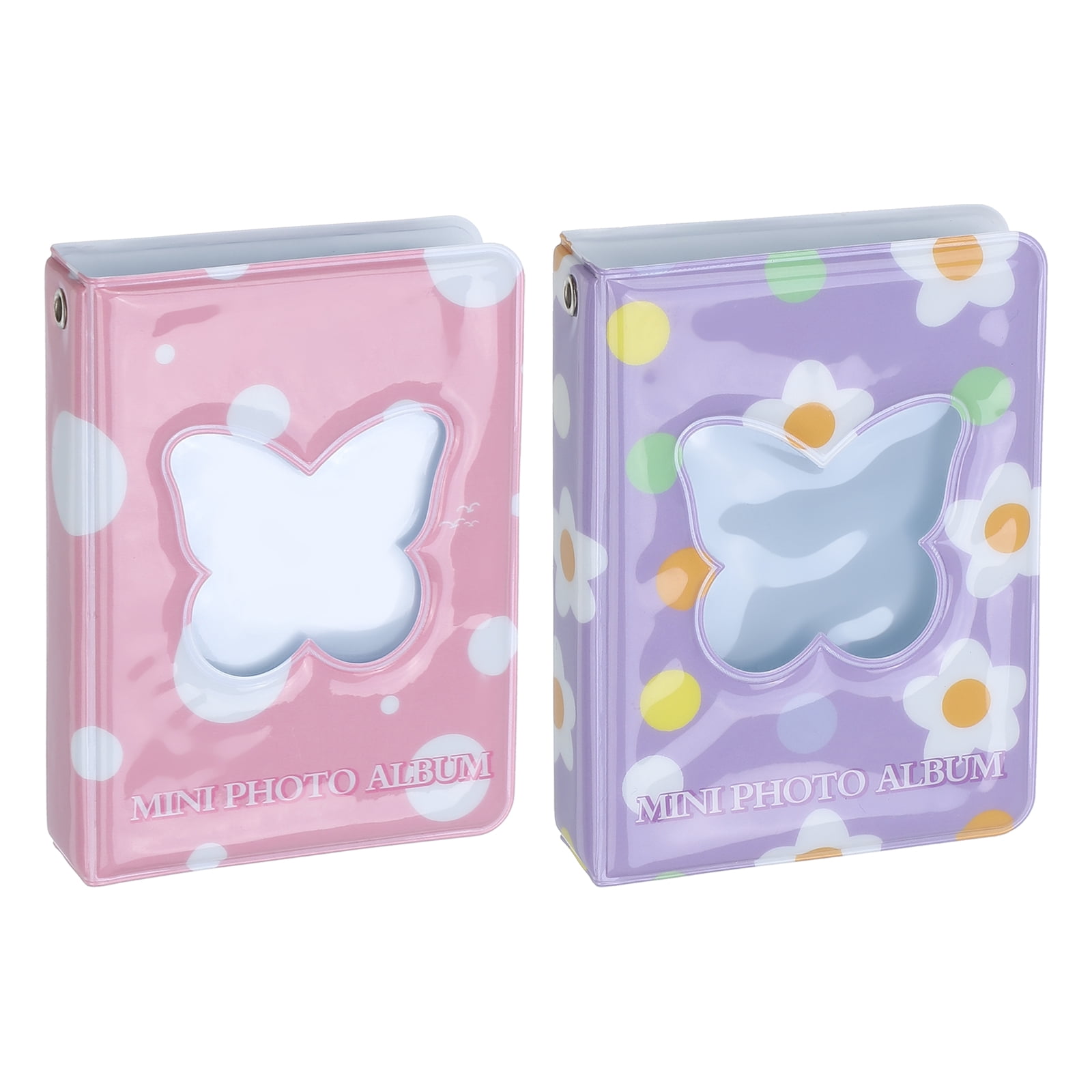 Uxcell 3 Inch Mini Photocard Binder Love Heart Hollow Photocard, Kpop Photocard Binder Album, Style 3