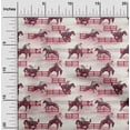 thumbnail image 2 of oneOone Viscose Chiffon Pink Fabric Cowboy Craft Projects Decor Fabric Printed By The Yard 42 Inch Wide, 2 of 5