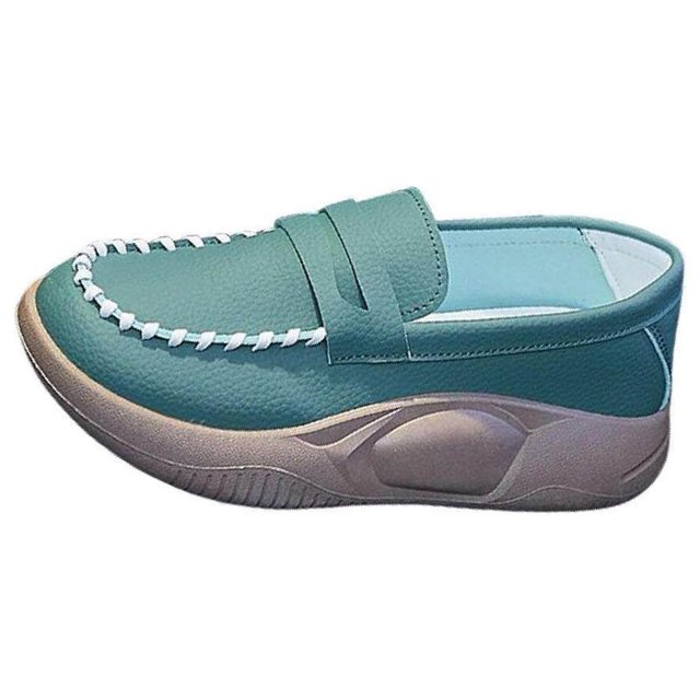 Femmes Décontractées Chaussures Glissement Confortable sur Doux pour Plate-Forme Intérieure Marche Extérieure Vert 39