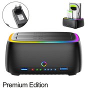 Dual Bay Hard Drive Station With USB3.0 5Gbps For 2.5 3.5 HDD SSD Enclosure Clone Card TF SD Offline Adapter Suitable For Data Storage And Transfer In Home Office Environments