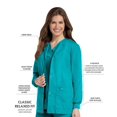 thumbnail image 5 of Landau Essentials Veste d'Uniforme à 4 Poches pour Femmes : Coupe Classique et Décontractée, Col Ras du Cou, devant à Boutons-Pression et Poignets en Tricot 7525, 5 of 5