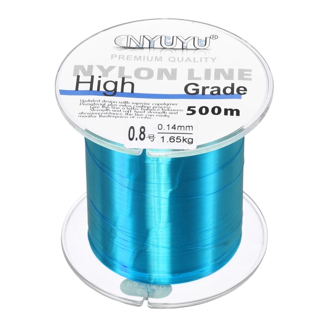 Uxcell 547Yard 3Lb Fluorocarbon Coated Monofilament Nylon Fishing Line Sky Blue