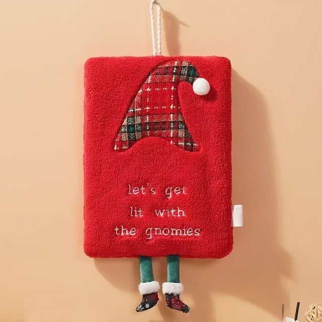 Jubipavy Hand Towel With High Beauty Lint Christmas Series Suitable For Hanging In Household Kitchens