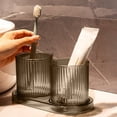 thumbnail image 1 of ZZkhGO Mouthwash Cup Set, Household Rinse Cup, Portable Toothpaste Holder with Base for Bathroom Travel Use, 1 of 6