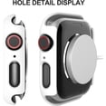 thumbnail image 3 of KOMI 2-Pack for Apple Watch Series 9/8/7/6/5/4/Series SE/SE 2 45mm All-around Screen Protector Case, Tempered Glass Screen Protector Case Ultra-thin for iWatch 45mm Protection Cover - White, 3 of 5