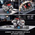 thumbnail image 4 of Estbridg V8 Engine Model Building Block Set Creative Construction Learning Gift for Adults Teens 14+, 4 of 8