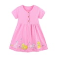 thumbnail image 2 of LOVZFMLL Fashion Girls' Summer Short Sleeve Ruffled Pockets Round-Neck Printed Dress, 2 of 6