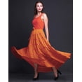 thumbnail image 4 of Phagun Jupe Longue Décontractée Orange pour Femmes, Maxi d'Été, Vêtements Indiens-14, 4 of 6