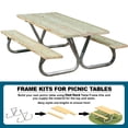 thumbnail image 2 of Pilot Rock 3 Pack 6'/8' Outdoor Steel Non Tip Picnic Table Leg (Frame Only), 2 of 7