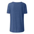 thumbnail image 4 of Birdeem T-Shirt Blouse à Manches Courtes à Col en V Uni pour Femmes, Coupe Ample, 4 of 8