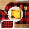 thumbnail image 2 of kjfeif Set of 4 Christmas Decorations GinghamPlacemats, Plaid Checkered Placemats in Black & White Checker Design, Quality Thin Placemats for Dining Table, 2 of 9