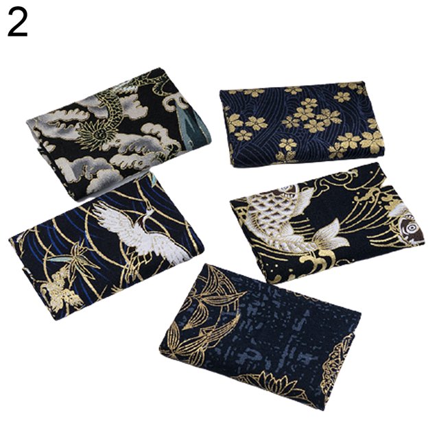 HEVIRGO 5Pcs 20x25cm Japanese Floral Patchwork DIY Craft Handmade Cotton Fabric Bundle