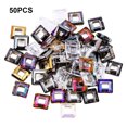 thumbnail image 2 of stanreset 50 Pieces Glass Crystal Set Gem Glitter Personalized 3D Tips Decoration Art Rhinestones Manicure Accessories Wedding Dress Square Ring of Angel, 2 of 6