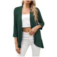 thumbnail image 1 of Cardigan à Manches 3/4 pour Femmes Cardigan à Manches 3/4 pour Femmes Mode Décontractée Confortable Cardigan Uni Haut Blouse, 1 of 9