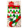 thumbnail image 2 of TIEVOSA Bas de Noël Imprimés Mi-Tube Bas pour Femmes Chaussettes Festives (Gris Foncé), 2 of 6