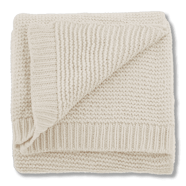 Bouclair White Lonny Woven Throw 50x60 in (127x152 cm)