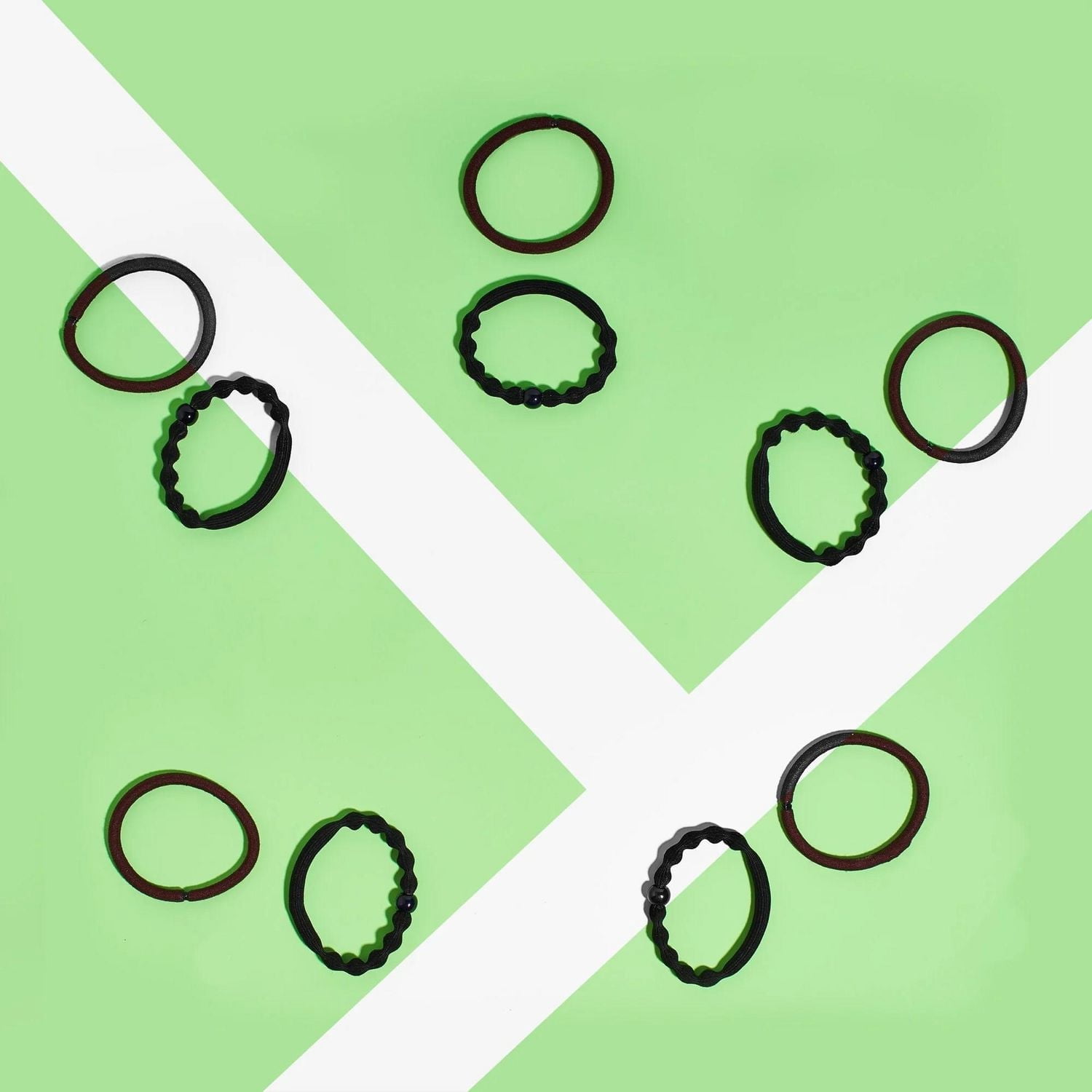 Goody Ouchless Super Stretch Hair Elastics for Thick Hair, Black, 15 Count