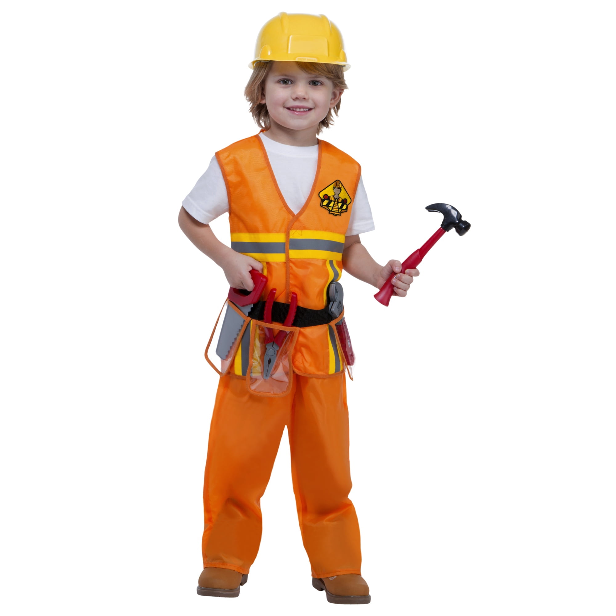 Costume de travailleur de la construction, costumes d'Halloween pour enfants, taille pour tout-petits 3-4T