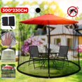 thumbnail image 3 of Exnemel Parasols Net, Umbrella Net Cover Screen, Outdoor Garden Parasol Table Screen Parasol Mosquito Net Cover, 300x230cm (White), 3 of 5