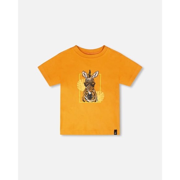 T-Shirt à Manches Courtes en Coton Biologique Orange