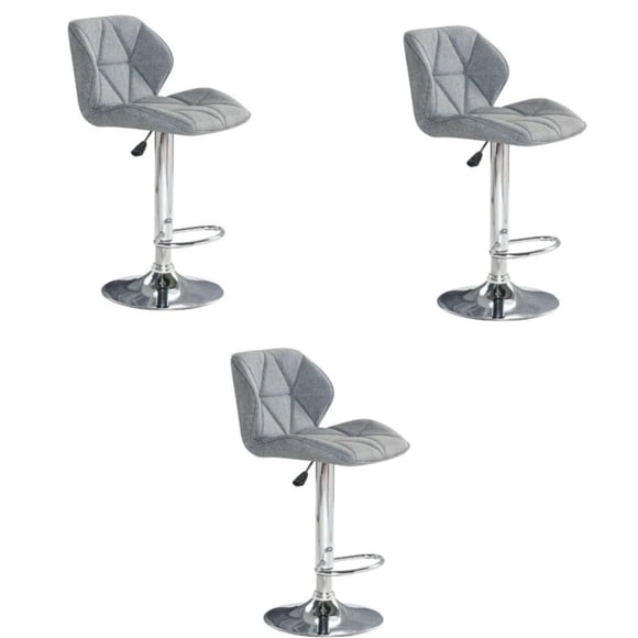 Tabouret réglable moderne de la collection Heavenly avec cadre en acier inoxydable
