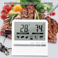 thumbnail image 3 of Meat Thermometers & Timers with LCD Display Thermometer Clock Timer with Stainless Steel Probe Instant, 3 of 8