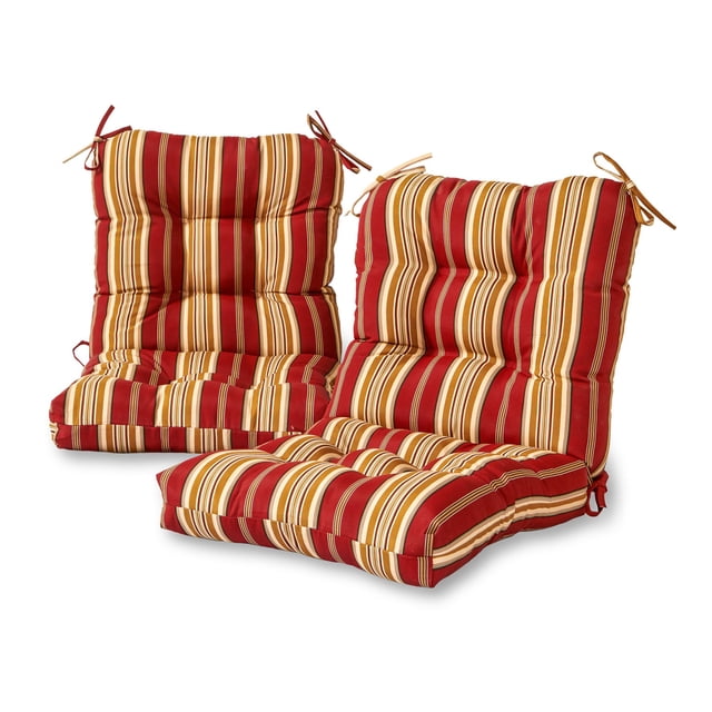 Greendale Home Fashions Coussin de Chaise d'Extérieur pour Siège/dossier, 2 Unités (Lot de 1), Rayures Toscanes