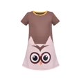 thumbnail image 1 of Robe Fille Hibou Mignon Animal Décontracté Coton Manches Courtes 4 Ans, 1 of 5