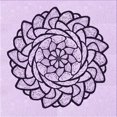 thumbnail image 1 of Ahgly Company Tapis d'Intérieur Lavable à la Machine, Carré, Transitionnel, Fleur Violette Violette, Tapis de Zone, 7 Pieds Carré, 1 of 7