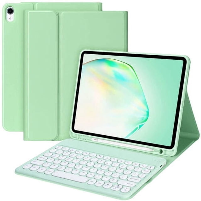 For iPad Mini 5th 4th 3rd 2nd 1st With Colorful Keyboard Leather Stand Cover Case Round Key Wireless Keyboard For 7.9inch Tablet Leather Keyboard E Spanish