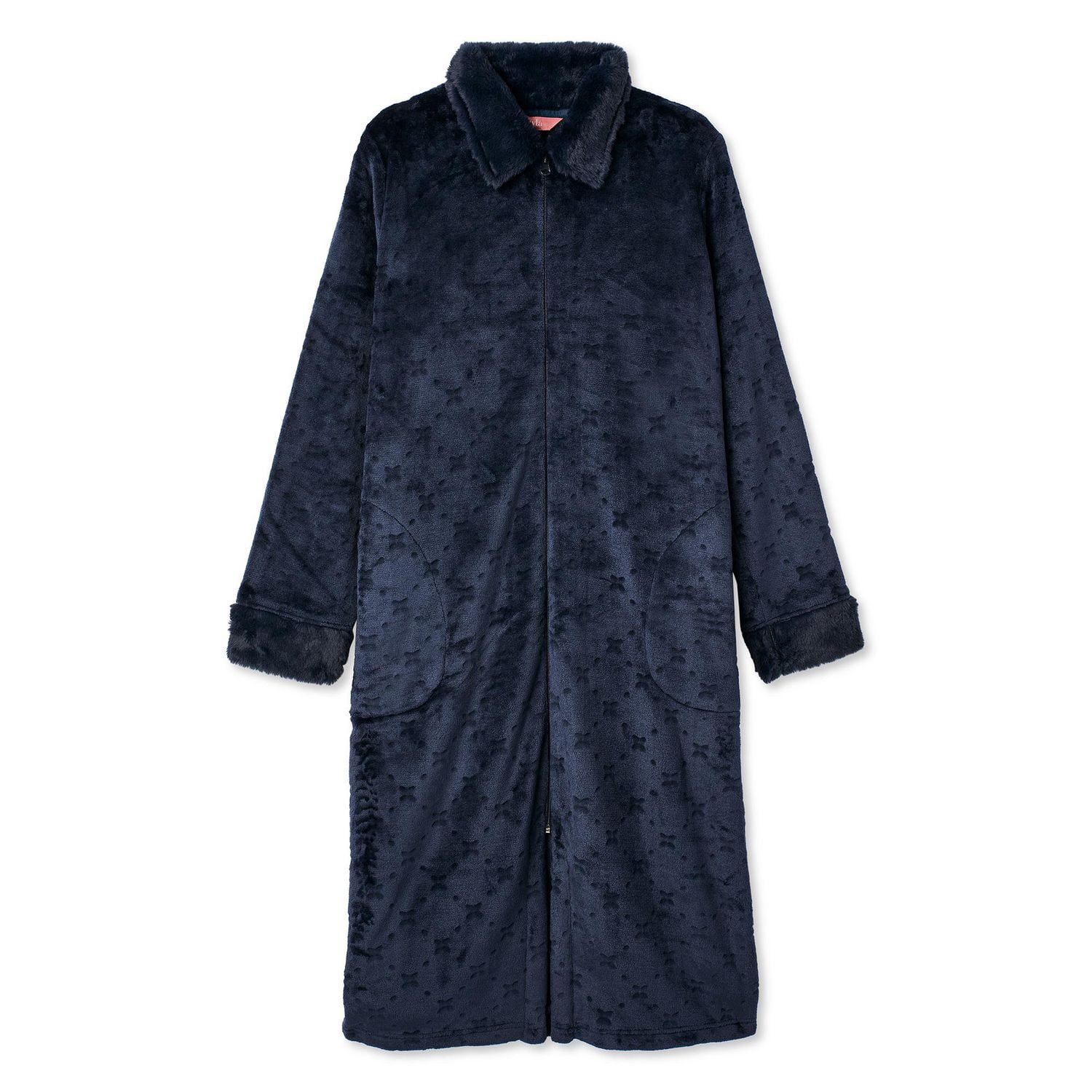 Robe de chambre en supermink zippée sur la longueur Iyla pour femmes