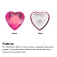 thumbnail image 4 of Unique Bargains 40 Pcs Acrylic Flat Back Rhinestones 20mm/0.8 Inch Heart Artificial Gemstone for Crafts Jewelry Making Peach Red, 4 of 7