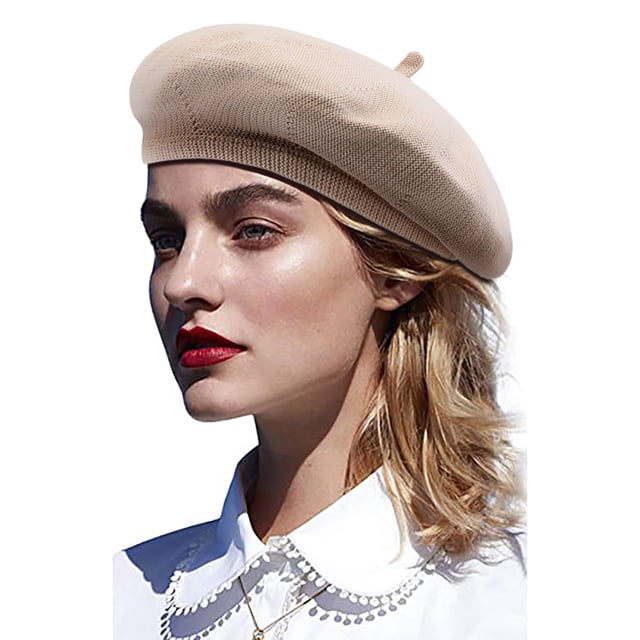 Lady Beret Autumn Winter Lightweight Breathable Fashion Solid Color Bonnet