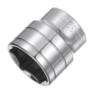 Unique Bargains 6-Point 32mm 1/2" Drive Shallow Socket High Carbon Steel