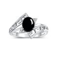 thumbnail image 1 of RYLOS Rings for Women Sterling Silver Greek Key Designer Ring 9X7MM Gemstone & Diamond Ring October Cabochon Onyx Jewelry Size 6, 1 of 7