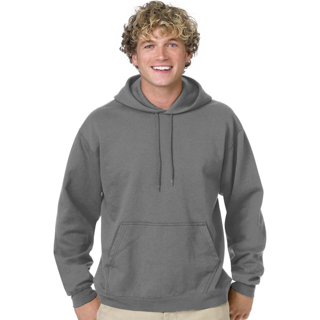 Hanes Chandail à Capuchon en Molleton ComfortBlend EcoSmart pour Hommes, TTG, Gris Fumée
