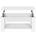 thumbnail image 1 of Fullfurnique Lift Top Coffee Table with Hidden Compartment & Open Shelf, White, 1 of 7